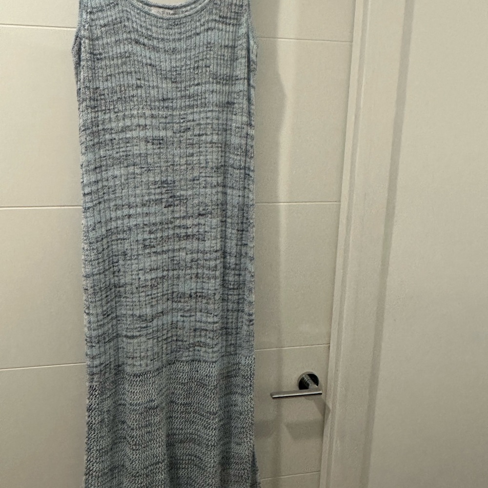 INTERMIX Blue and White Knit Top